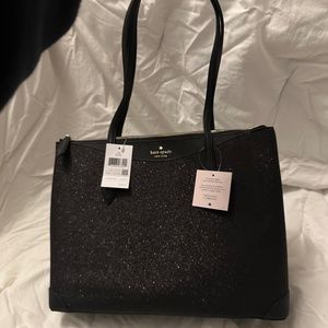 NWT ♠️ Kate Spade Black Glitter Tote ♠️